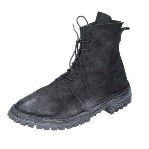 MOMA Black Suede Ankle Boots 37 / 7  - New With Box